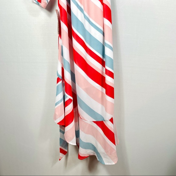 NWT Chelsea28 Long Sleeve High/Low Faux Wrap Dress - Picture 8 of 8